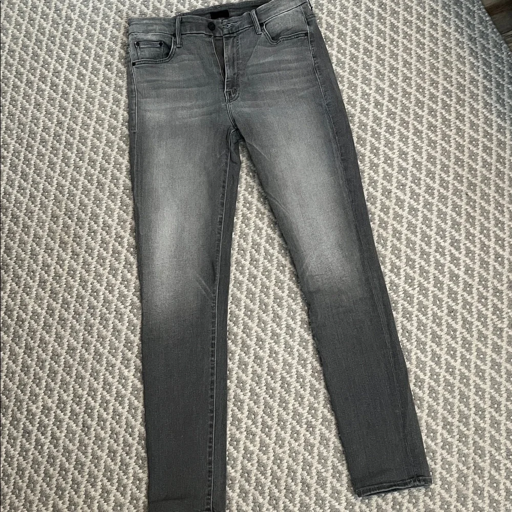 MOTHER High Waisted Looker Jeans Supermoon Grey Gray